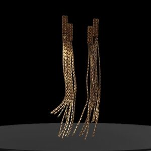 Elegant Gold Tassel Earrings